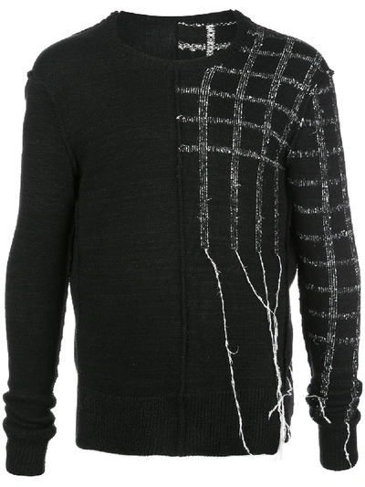 Cedric Jacquemyn Knitted Distressed Jumper In Black