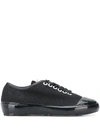 Marni Low-top Patent Sneakers In Black