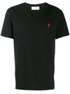 Ami Alexandre Mattiussi Ami Paris Ami De Coeur T-shirt In Organic Cotton In Black
