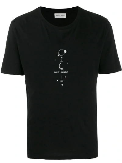 Saint Laurent Black Mystique Print T-shirt