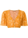 Clube Bossa Runa Printed Crop Blouse In Orange