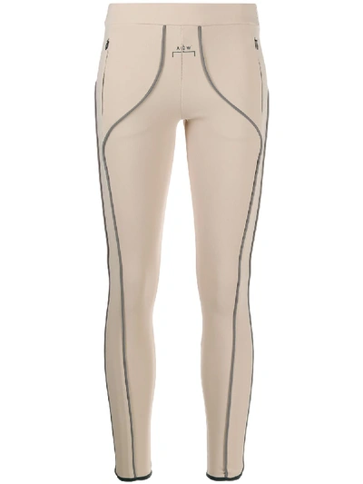 A-cold-wall* Piping Logo Leggings In Neutrals