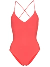 ANEMONE CRISS-CROSS STRAP SWIMSUIT