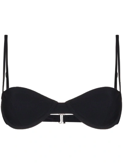 Anemone Balconette Underwire Bikini Top In Black