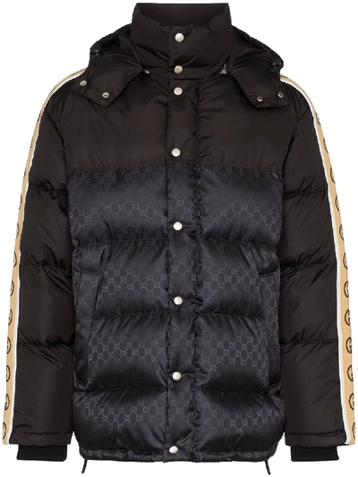 Gucci Black Down Gg Jacquard Jacket