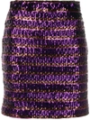 Aniye By Sequin Embroidered Mini Skirt In 00698 Purple