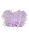 ATTICO OSTRICH FEATHER BANDEAU TOP