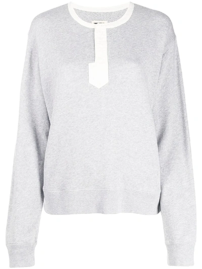 Zadig & Voltaire Watson Two Tone Sweatshirt In Grey