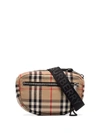 BURBERRY BEIGE CANNON CHECKED BELT BAG