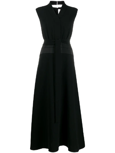 Victoria Victoria Beckham Long Sleeveless Dress In Black