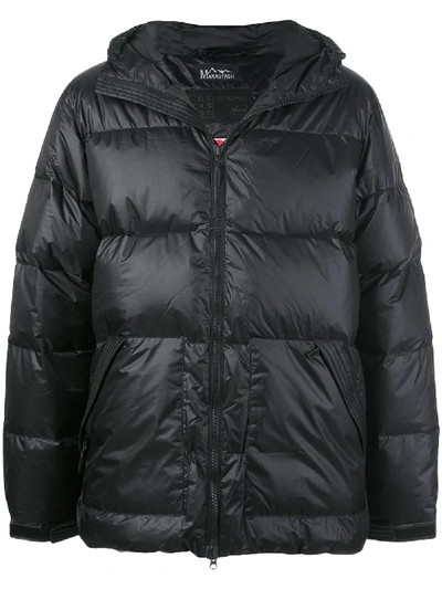 Manastash Zipped Puffer Jacket In Black