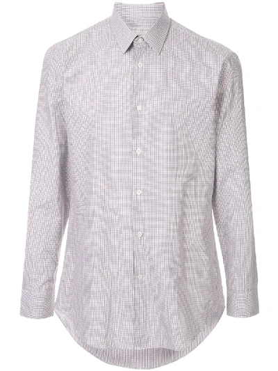 Gieves & Hawkes Checked Formal Shirt In Brown