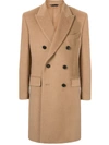 GIEVES & HAWKES DOUBLE-BREASTED MID-LENGTH COAT