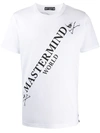 Mastermind Japan Diagonal Logo Print T-shirt In White