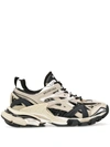 Balenciaga Track 2 Logo-detailed Metallic Mesh And Rubber Sneakers In Beige Black