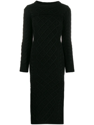 Each X Other Knitted Midi Dress In Black