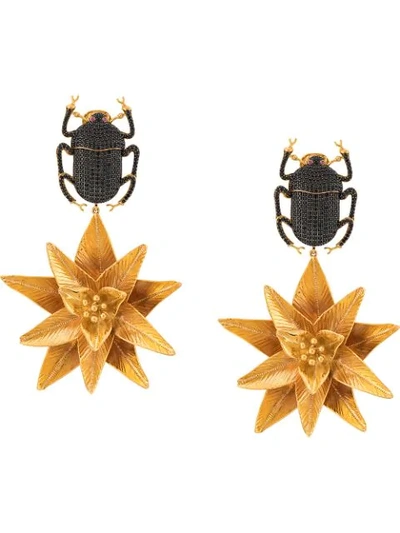 Begüm Khan Pharaoh Lotus Earrings In Gold