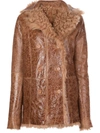 Sies Marjan Pippa Reversible Shearling Coat In Brown