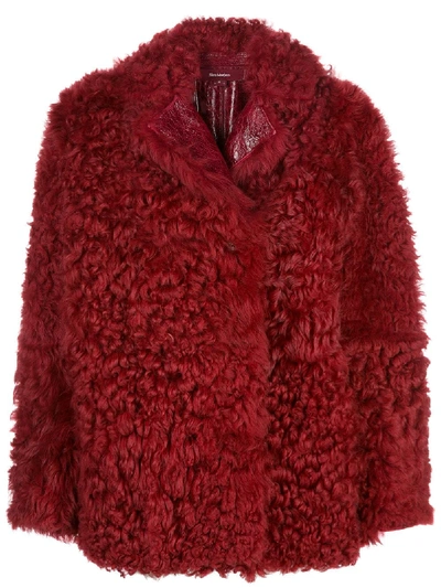 Sies Marjan Pippa Reversible Shearling Coat In Red