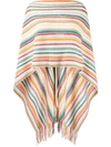 MISSONI FRINGED KNITTED PONCHO
