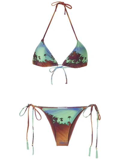 Brigitte Tati E Julia Printed Bikini Set In Multicolour