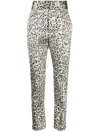 Haider Ackermann Geometric Print Straight Leg Trousers In Neutrals