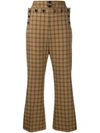 MARNI CHECKERED HIGH-RISE CROPPED TROUSERS