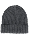 Danielapi Cable Knit Beanie In Grey