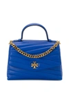 Tory Burch Kira Quilted Shoulder Straps In Blue