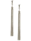 Saint Laurent Loulou Chain Earrings In 银色