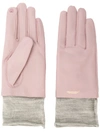 Undercover Two Tone Layered Gloves In Pink