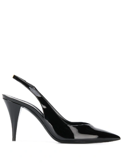 Saint Laurent Kiki Slingback Pumps In Black