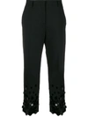 PRADA CROPPED SEQUIN DISC TROUSERS