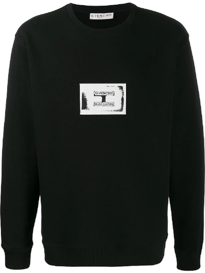 Givenchy Contrasting Patch Detail Sweatshirt In Black