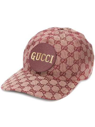 Gucci Gg Canvas Baseball Cap In Red
