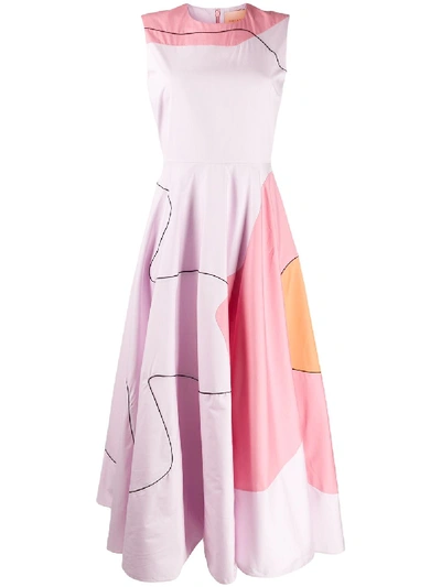 Roksanda Kleid Mit Abstraktem Print In Pink