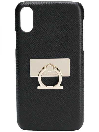 Ferragamo Gancini Pull-ring Iphone Xr Phone Case In Black