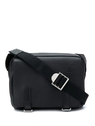 Loewe Military Small Grained-leather Messenger Bag In Black