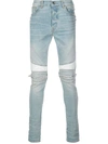 Amiri Mx2 Mid-rise Skinny Biker Jeans In Blue