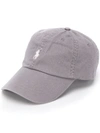 Polo Ralph Lauren Embroidered Logo Baseball Cap In Grey