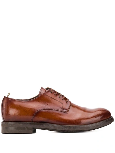 Officine Creative Academia 01 Derby Shoes In 棕色