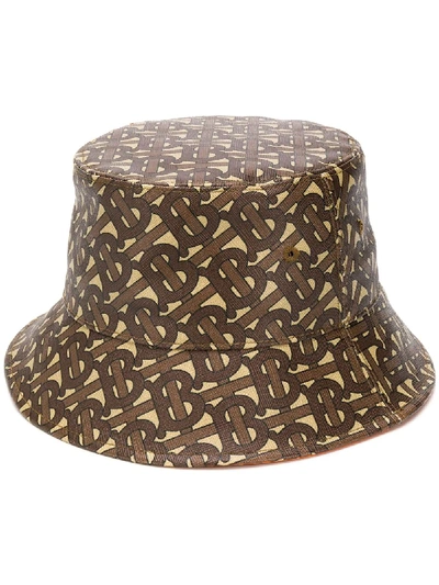 Burberry Monogram Bucket Hat In 棕色