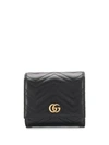 Gucci Black Gg Marmont Medium Wallet
