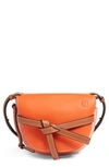 Loewe Small Gate Leather Crossbody Bag - Orange In Orange/ Blossom