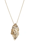 ALEXIS BITTAR ASTERIA NOVA CRUMPLED METAL LONG PENDANT NECKLACE,AB94N015