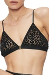 ANINE BING AMARA FLOCKED LEOPARD BRALETTE,A-10-0048-001