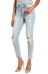 MOTHER MIRANDA + MOTHER EASY DOES IT HIGH WAIST CROP SKINNY JEANS,1521-259