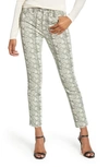 Ag Mari High Waist Slim Straight Leg Jeans In Silk Python Idu/ Dark Algae
