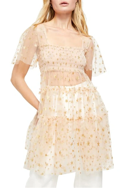 Free People Starbright Tulle Tunic In Magnolia Blossom | ModeSens