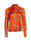 ADRIANA IGLESIAS June Floral Silk Pyjama Blouse